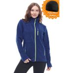 Ghassy Co. Kadın Pro Rüzgar Geçirmez 5 Cepli Tam Fermuarlı Outdoor Polar Ceket TMFR869866011 - 2XL - İndigo