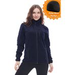 Ghassy Co. Kadın Pro Rüzgar Geçirmez 5 Cepli Tam Fermuarlı Outdoor Polar Ceket TMFR869866011 - Lacivert