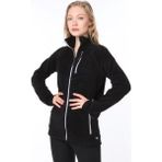 Ghassy Co. Kadın Pro Rüzgar Geçirmez 5 Cepli Tam Fermuarlı Outdoor Polar Ceket TMFR869866011 - Siyah - Kırmızı