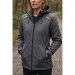 Ghassy Co.kadın Rüzgarlık/yağmurluk Omuz Detaylı Mevsimlik Taş Spor Ceket - XL - Füme