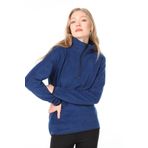 Ghassy Co Kadın Yarım Fermuarlı Sweatshirt - MAVİ S