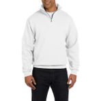 Ghassy Co. Silver Beyaz Dik Yaka Yarım Fermuarlı Erkek Sweatshirt