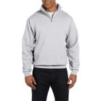 Ghassy Co. Silver Gri Melanj Dik Yaka Yarım Fermuarlı Erkek Sweatshirt