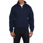 Ghassy Co. Silver Lacivert Dik Yaka Yarım Fermuarlı Erkek Sweatshirt