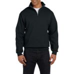Ghassy Co. Silver Siyah Dik Yaka Yarım Fermuarlı Erkek Sweatshirt