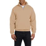 Ghassy Co. Silver Taba Dik Yaka Yarım Fermuarlı Erkek Sweatshirt