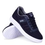 Ghattix Erkek Keten Sneaker Yazlık Mevsimlik Ayakkabı Lacivert 45