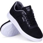 Ghattix Erkek Yazlık Günlük Keten Sneaker Ayakkabı Siyah
