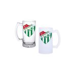 Ghostbastır Bursaspor Kulplu Bira Bardağı Buzlu veya Şeffaf Seçenekli 046