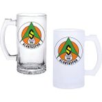 Ghostbastır Design Alanyaspor Kulplu Bira Bardağı Buzlu Veya Şeffaf Seçenekli 003 - 500 ml
