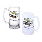 Ghostbastır Design Alkolik İskelet Bira Bardağı 500 cc Cam Buzlu veya Buzsuz Seçenekleriyle 0596