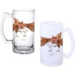 Ghostbastır Design Alkolik Tavuklar Kulplu Bira Bardağı Buzlu Veya Şeffaf Seçenekli 004 - 1 Adet - 500 ml