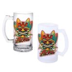 Ghostbastır Design Aloha Bira Bardağı 500 cc Cam Buzlu veya Buzsuz Seçenekleriyle 0369