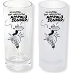 Ghostbastır Design Ampulü Söndür Buzlu / Buzsuz Seçenekli Rakı Bardağı – 1 Adet Şık Sunum Bardağı 057 - 200 ml