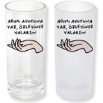 Ghostbastır Design Avucunu Yala Buzlu / Buzsuz Seçenekli Rakı Bardağı – 1 Adet Şık Sunum Bardağı 066 - Şeffaf - 200 ml