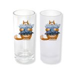 Ghostbastır Design Balık ve Kedi Rakı Bardağı Cam 200 cc Buzlu ya da Buzsuz Seçenekleriyle 0864