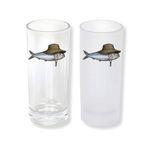 Ghostbastır Design Balıklı Rakı Bardağı Cam 200 cc Buzlu ya da Buzsuz Seçenekleriyle 0275