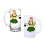 Ghostbastır Design Bar Girl Bira Bardağı 500 cc Cam Buzlu veya Buzsuz Seçenekleriyle 0766