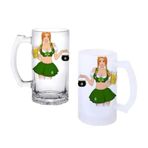 Ghostbastır Design Bar Girl Bira Bardağı 500 cc Cam Buzlu veya Buzsuz Seçenekleriyle 0766