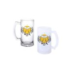 Ghostbastır Design Bira Günü Kulplu Bira Bardağı Buzlu Veya Şeffaf Seçenekli 028