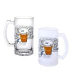 Ghostbastır Design Bira Havuzu Bira Bardağı 500 cc Cam Buzlu veya Buzsuz Seçenekleriyle 0412