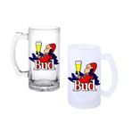 Ghostbastır Design Bud Bira Bardağı 500 cc Cam Buzlu veya Buzsuz Seçenekleriyle 1040