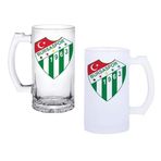Ghostbastır Design Bursaspor Bira Bardağı 500 cc Cam Buzlu veya Buzsuz Seçenekleriyle 0526