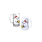 Ghostbastır Design Çizgi Kız Kulplu Bira Bardağı Buzlu Veya Şeffaf Seçenekli 050
