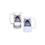 Ghostbastır Design Eeyore Kulplu Bira Bardağı Buzlu Veya Şeffaf Seçenekli 058