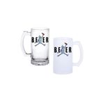 Ghostbastır Design Futurama Bender Kulplu Bira Bardağı Buzlu Veya Şeffaf Seçenekli 074