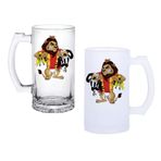 Ghostbastır Design Galatasaray Aslan Bira Bardağı 500 cc Cam Buzlu veya Buzsuz Seçenekleriyle 0532