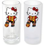 Ghostbastır Design Göztepespor Hello Kitty Buzlu / Buzsuz Seçenekli Rakı Bardağı – 1 Adet Şık Sunum Bardağı 0102 - Şeffaf - 200 ml