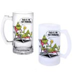 Ghostbastır Design Grinch Bira Bardağı 500 cc Cam Buzlu veya Buzsuz Seçenekleriyle 1105
