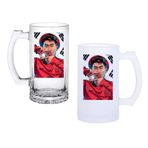 Ghostbastır Design Heung-min Son Bira Bardağı 500 cc Cam Buzlu veya Buzsuz Seçenekleriyle 0585