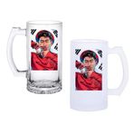 Ghostbastır Design Heung-min Son Bira Bardağı 500 cc Cam Buzlu veya Buzsuz Seçenekleriyle 0585