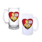 Ghostbastır Design Hommer Simpson Bira Bardağı 500 cc Cam Buzlu veya Buzsuz Seçenekleriyle 0137