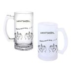 Ghostbastır Design Hunili Deli Bira Bardağı 500 cc Cam Buzlu veya Buzsuz Seçenekleriyle 1111