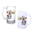 Ghostbastır Design İnekli Bira Bardağı 500 cc Cam Buzlu veya Buzsuz Seçenekleriyle 0312