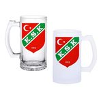 Ghostbastır Design Karşıyaka Spor Kulübü Bira Bardağı 500 cc Cam Buzlu veya Buzsuz Seçenekleriyle 098