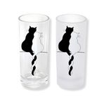 Ghostbastır Design Kedilerin Aşkı Rakı Bardağı Cam 200 cc Buzlu ya da Buzsuz Seçenekleriyle 0373