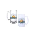 Ghostbastır Design Kedili Kulplu Bira Bardağı Buzlu Veya Şeffaf Seçenekli 0136