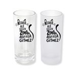 Ghostbastır Design Kedili Rakı Bardağı Cam 200 cc Buzlu ya da Buzsuz Seçenekleriyle 0518