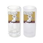 Ghostbastır Design Komik Kedili Rakı Bardağı Cam 200 cc Buzlu ya da Buzsuz Seçenekleriyle 0577