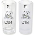 Ghostbastır Design Komik Sözlü Buzlu / Buzsuz Seçenekli Rakı Bardağı – 1 Adet Şık Sunum Bardağı 0186 - Şeffaf - 200 ml