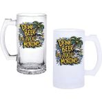 Ghostbastır Design Komik Sözlü Kulplu Bira Bardağı Buzlu Veya Şeffaf Seçenekli 0145 - 500 ml