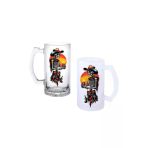 Ghostbastır Design Kovboy İskelet Kulplu Bira Bardağı Buzlu Veya Şeffaf Seçenekli 0147