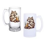 Ghostbastır Design Kurt Bira Bardağı 500 cc Cam Buzlu veya Buzsuz Seçenekleriyle 0925