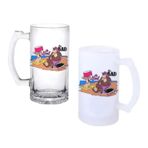 Ghostbastır Design Maymunlu Bira Bardağı 500 cc Cam Buzlu veya Buzsuz Seçenekleriyle 077