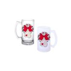 Ghostbastır Design Nutz Kulplu Bira Bardağı Buzlu Veya Şeffaf Seçenekli 0168