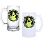 Ghostbastır Design Oogie Boogie Kulplu Bira Bardağı Buzlu Veya Şeffaf Seçenekli 0169 - 1 Adet - 500 ml